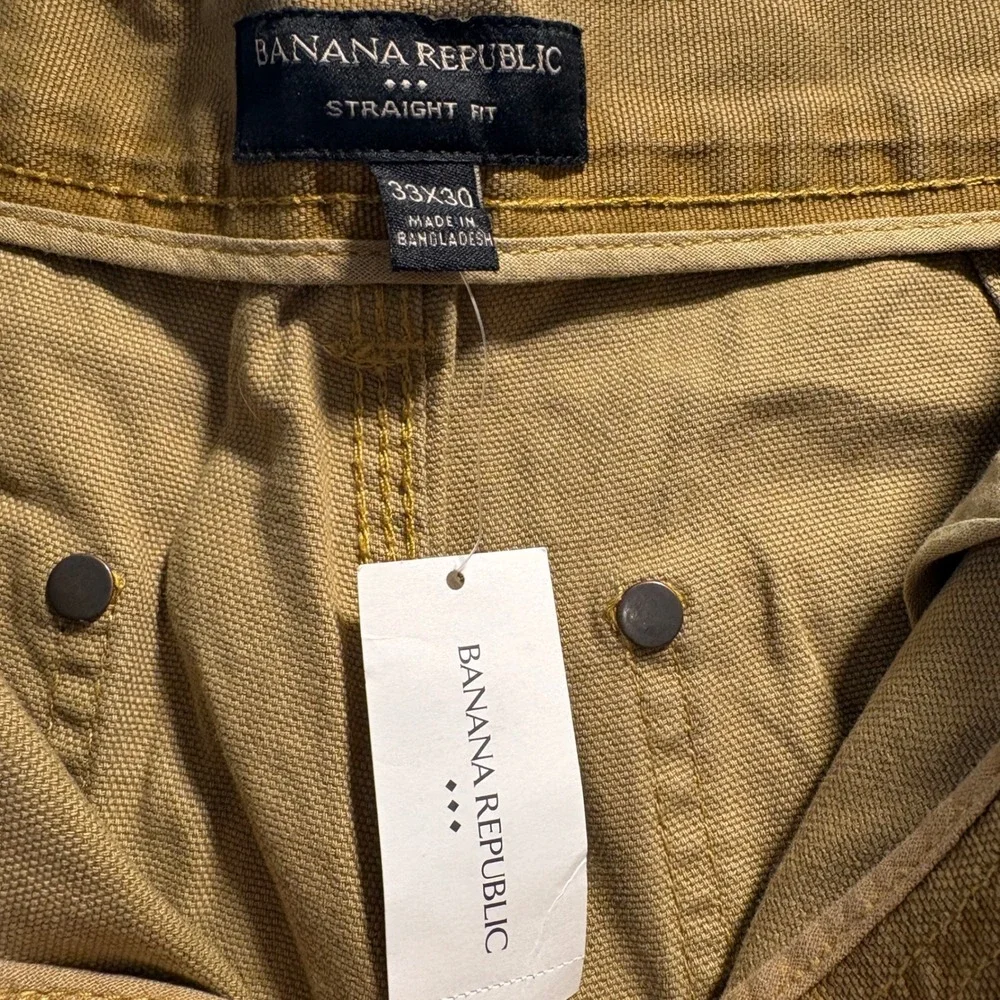 Banana Republic Carpenter Pants Mens 33x30 Golden Brown Double Knee Canvas